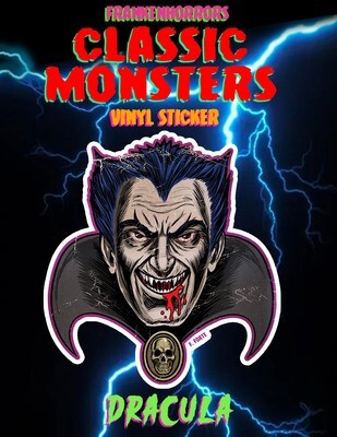 Dracula FrankenHorrors Classic Monsters Die Cut Vinyl Sticker