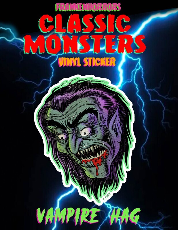 Vampire Hag FrankenHorrors Classic Monsters Vinyl Sticker