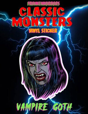Vampire Goth FrankenHorrors Classic Monsters Die Cut Vinyl Sticker