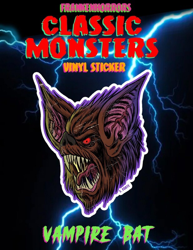 Vampire Bat FrankenHorrors Classic Monsters Vinyl Sticker