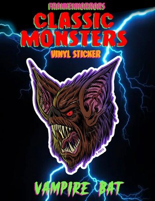 Vampire Bat FrankenHorrors Classic Monsters Vinyl Sticker