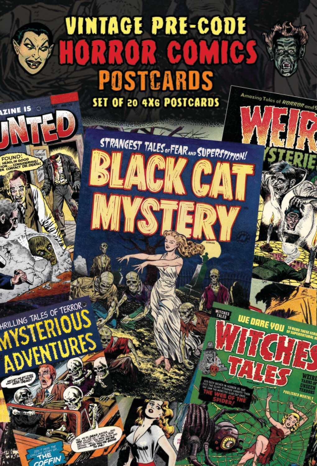 Vintage Horror Comics Postcard Set of 20