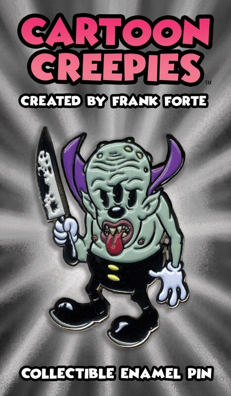 Cartoon Creepies Triclops with a Knife 1.75&quot; Soft Enamel Pin