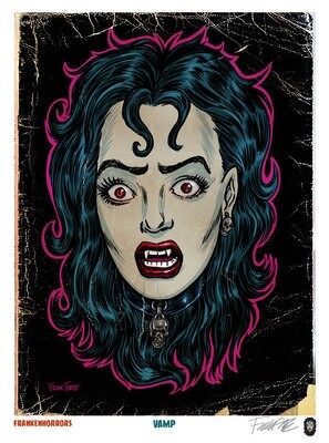FrankenHorrors Vampiress 8.5x11 signed print by Frank Forte