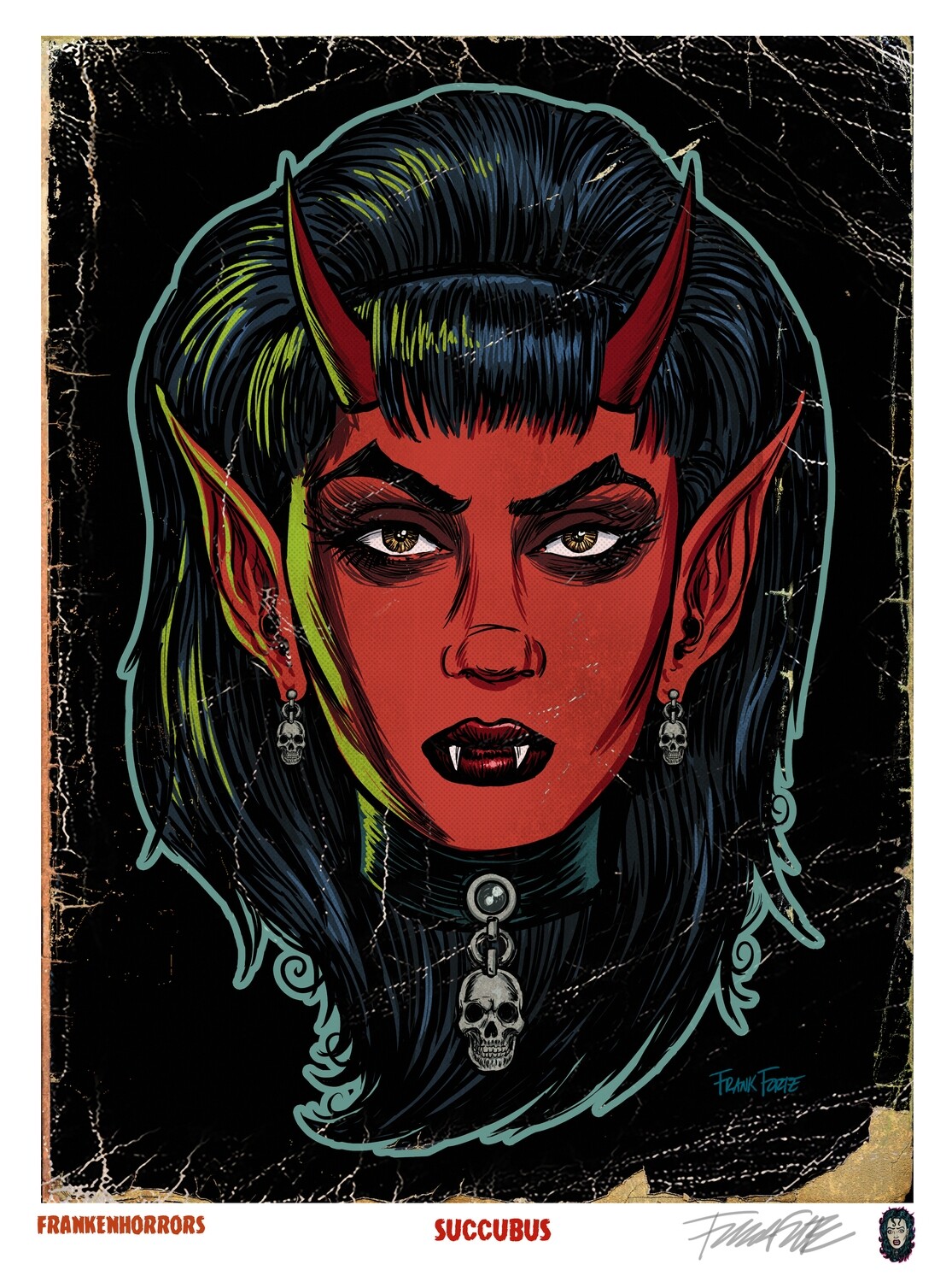 FrankenHorrors Succubus 8.5x11 signed print by Frank Forte