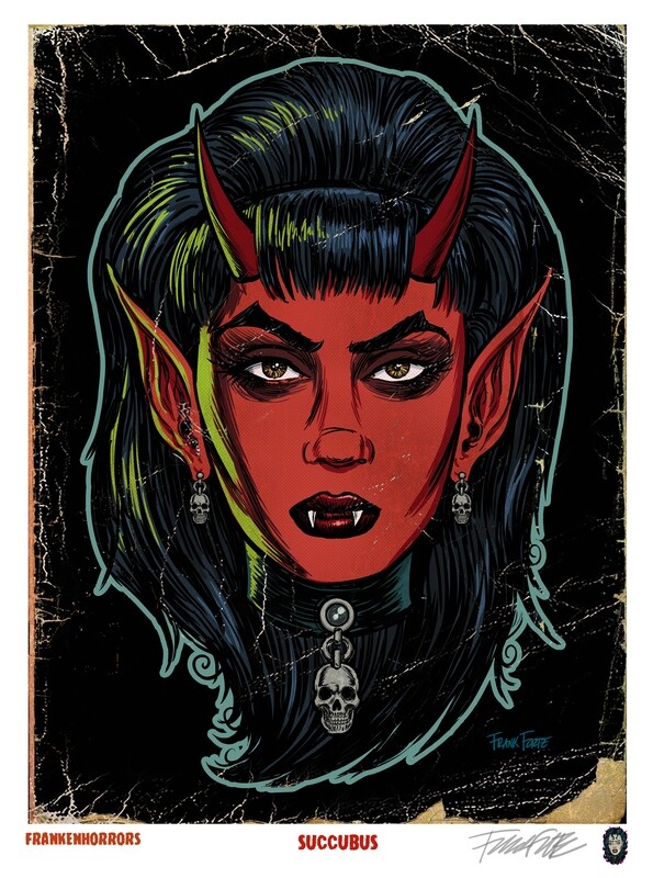 FrankenHorrors Succubus 8.5x11 signed print by Frank Forte