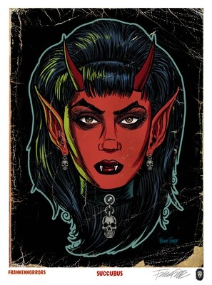 FrankenHorrors Succubus 8.5x11 signed print by Frank Forte
