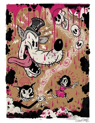Molly&#39;s Nightmares 8.5x11 Pop Surrealism Dark Art Print by Frank Forte