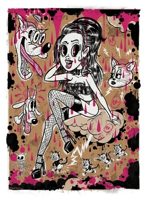 Lust Desire 8.5x11 Pop Surrealism Dark Art Print by Frank Forte