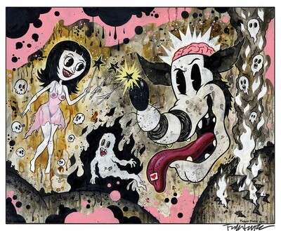 Molly&#39;s and the Magic Wand 8.5x11 Pop Surrealism Dark Art Print by Frank Forte