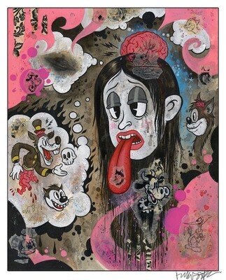 Sapphira&#39;s Nightmaric Visions 8.5x11 Pop Surrealism Dark Art Print by Frank Forte