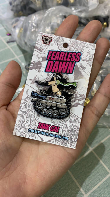 Fearless Dawn TANK GAL Enamel pin