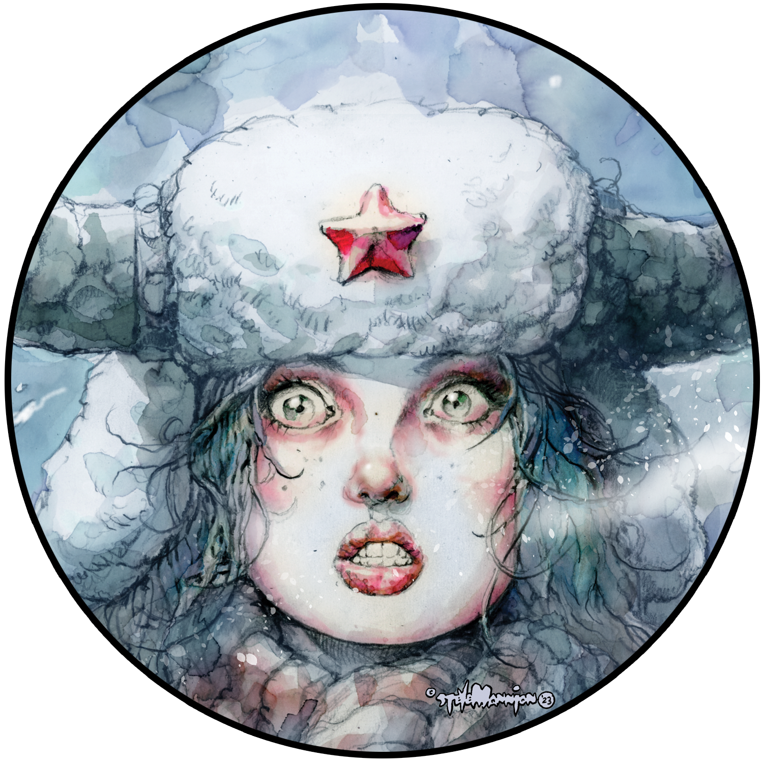Fearless Dawn “Cold” #1A Die Cut Vinyl Sticker By Steve Mannion