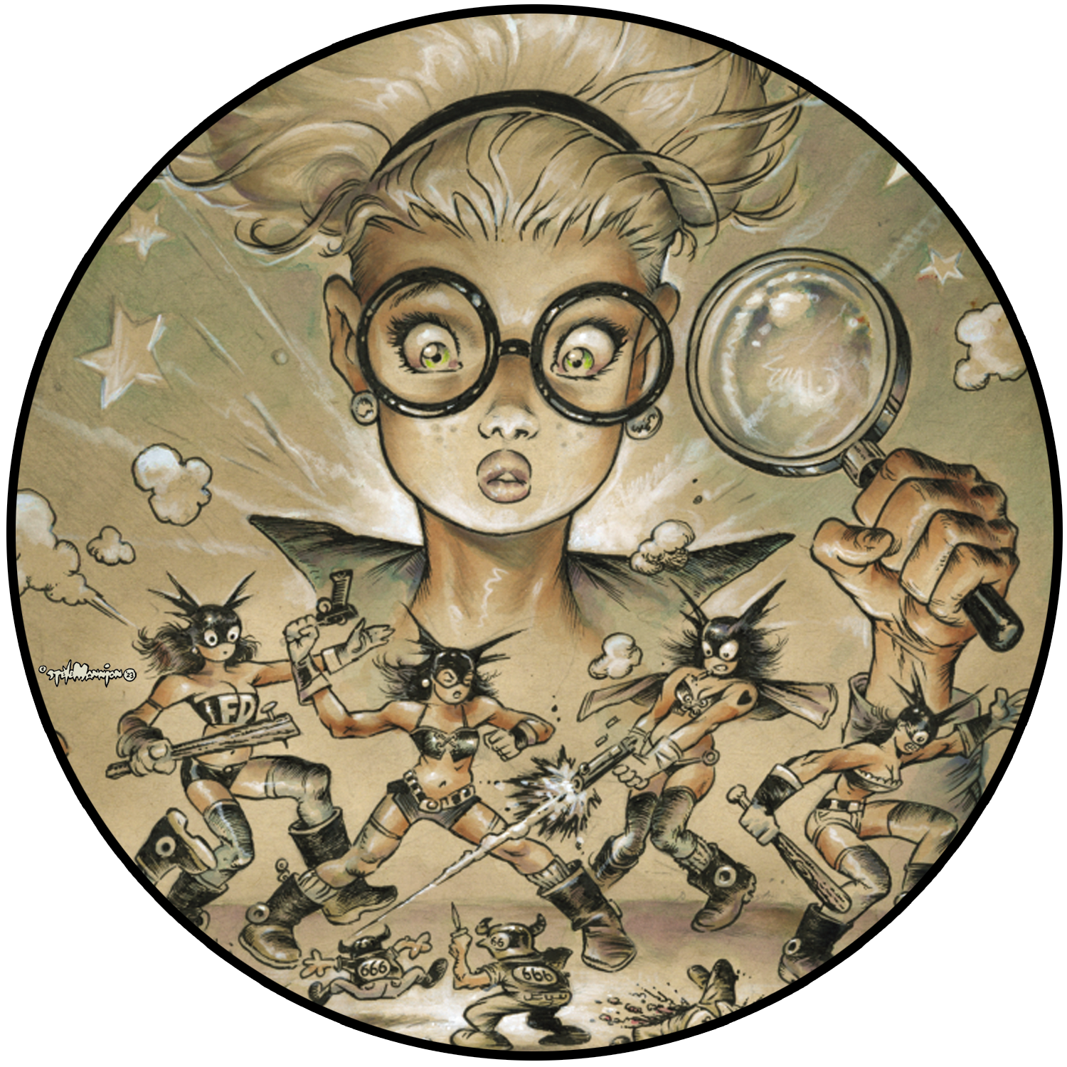 Fearless Dawn “The Bomb” #1D Die Cut Vinyl Sticker By Steve Mannion