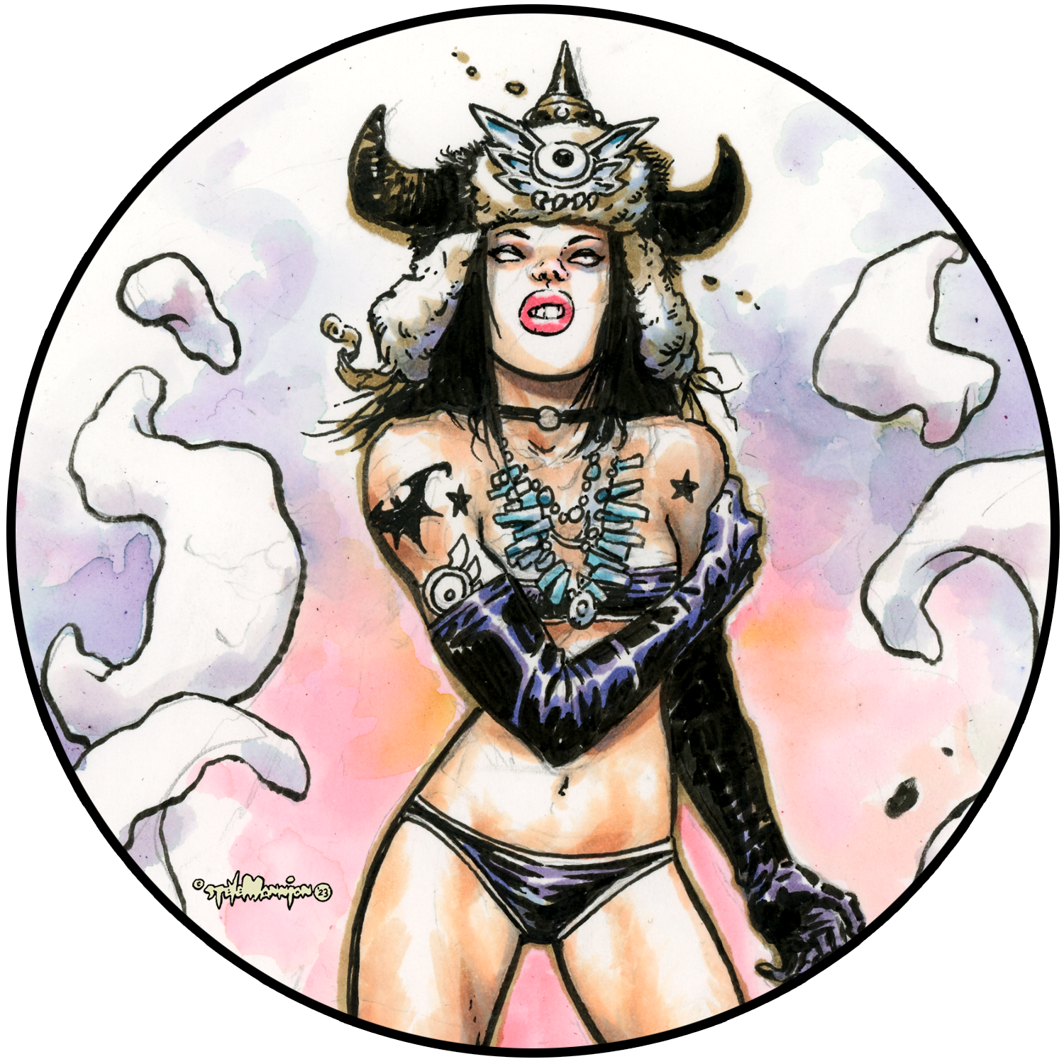 Fearless Dawn “The Bomb” #2C Die Cut Vinyl Sticker By Steve Mannion
