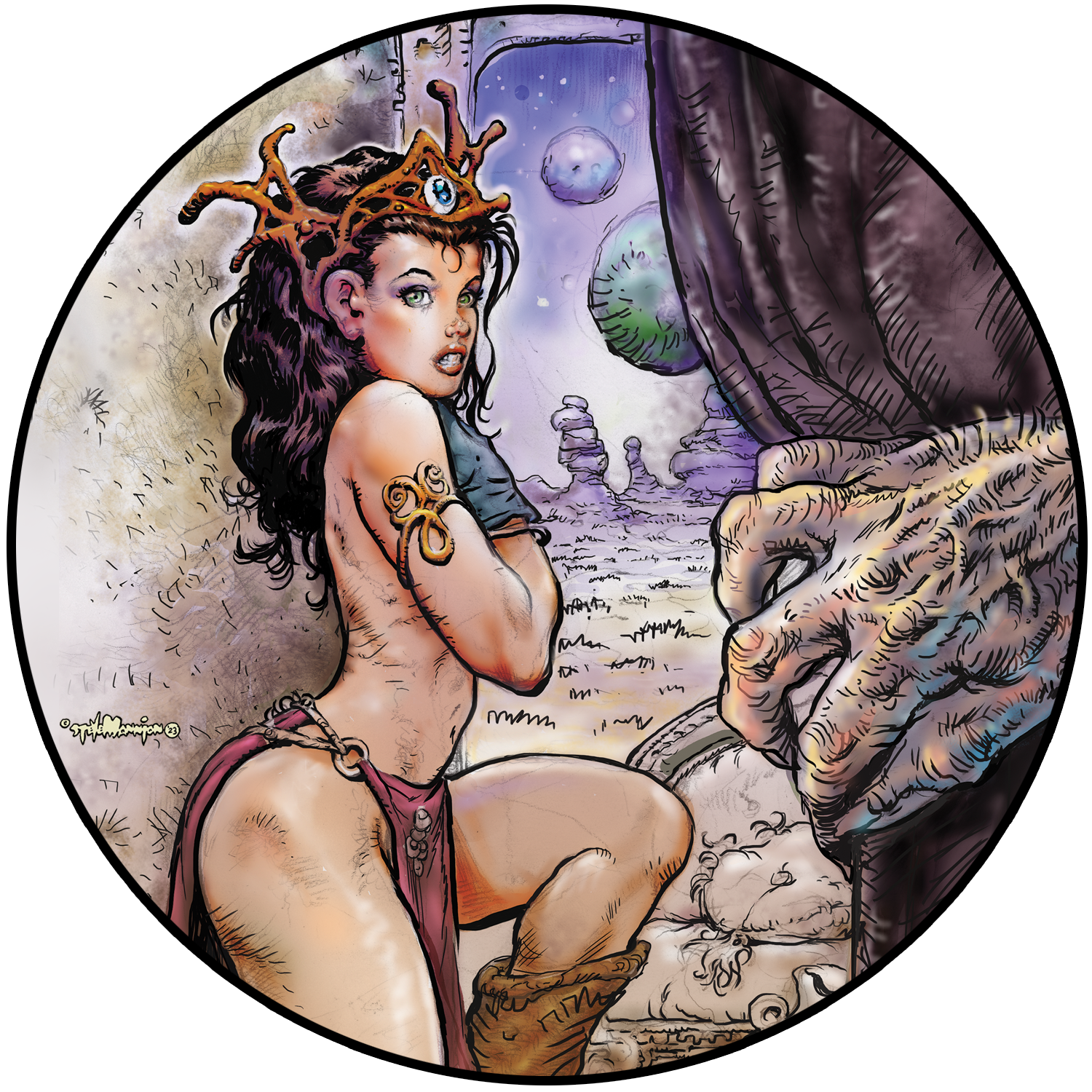 Fearless Dawn “The Bomb” #2D Die Cut Vinyl Sticker By Steve Mannion