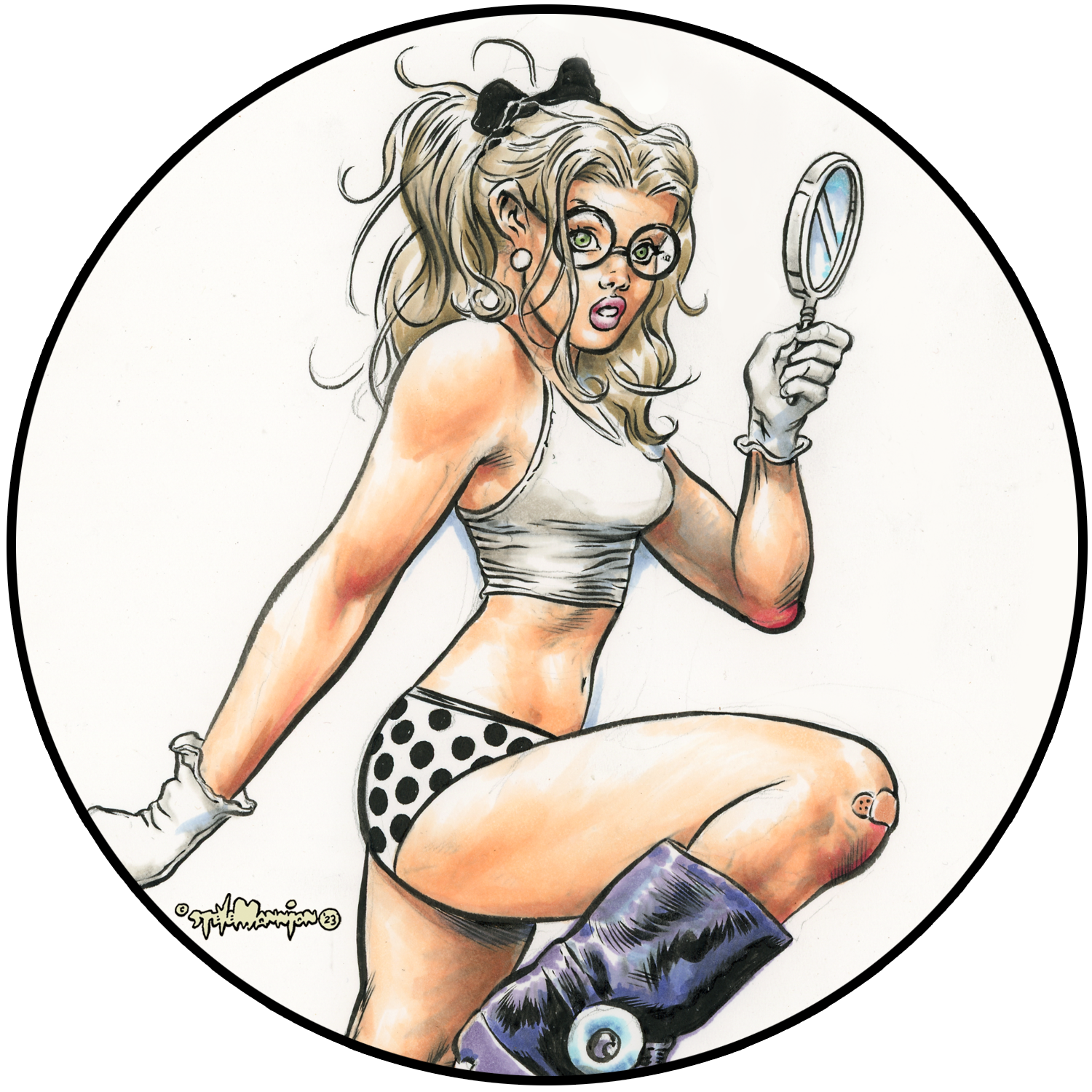 Fearless Dawn “The Bomb” #2B Die Cut Vinyl Sticker By Steve Mannion