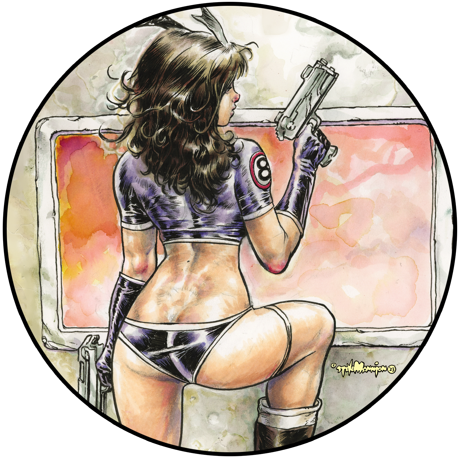 Fearless Dawn “The Bomb” #3A Die Cut Vinyl Sticker By Steve Mannion