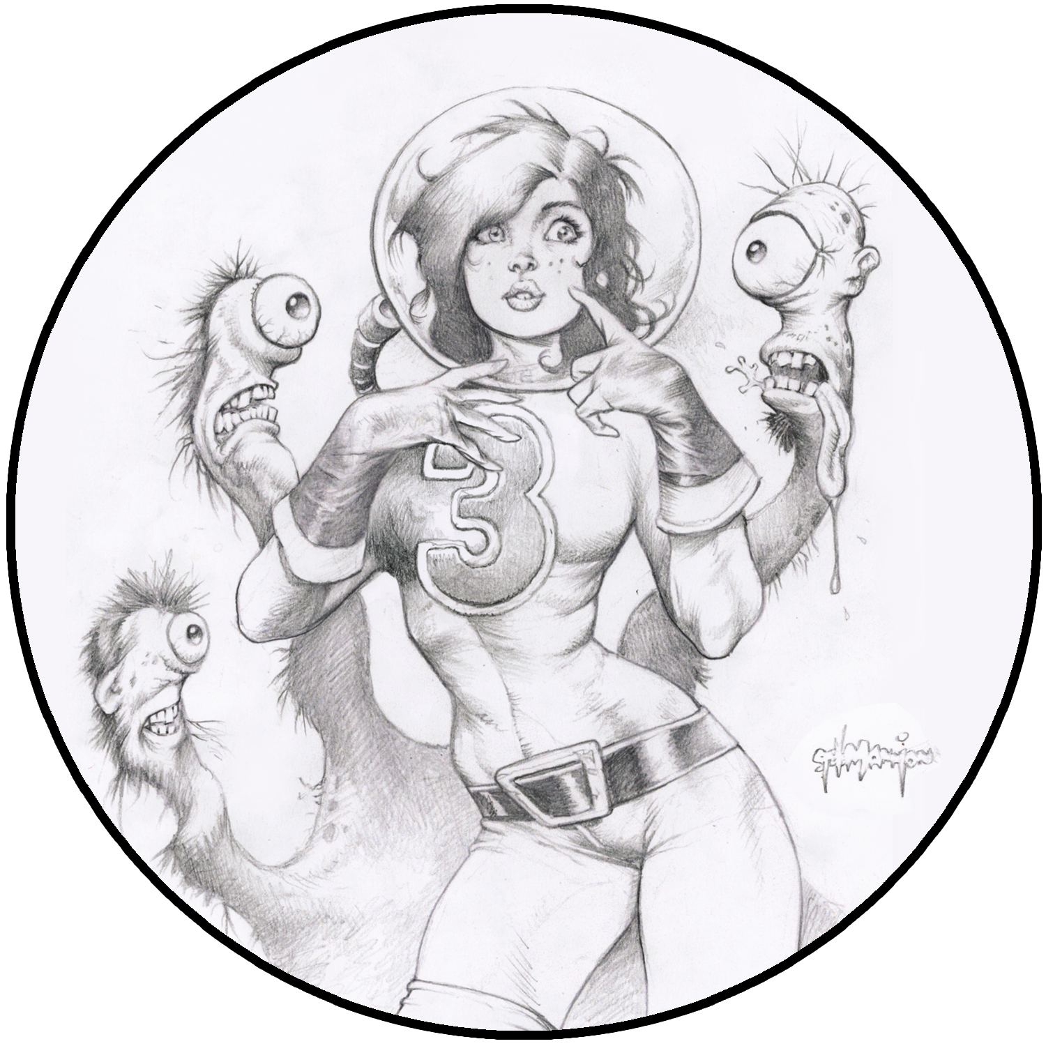 Fearless Dawn “The Bomb” #3D Die Cut Vinyl Sticker By Steve Mannion