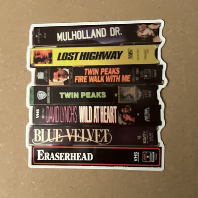 80&#39;s David Lynch Stack Sticker Eraserhead Twin Peaks Blue Velvet Wild At Heart