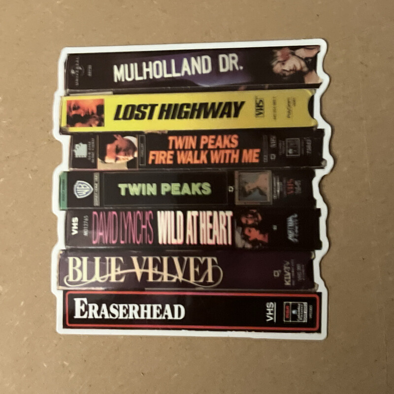 80&#39;s David Lynch Stack Sticker Eraserhead Twin Peaks Blue Velvet Wild At Heart