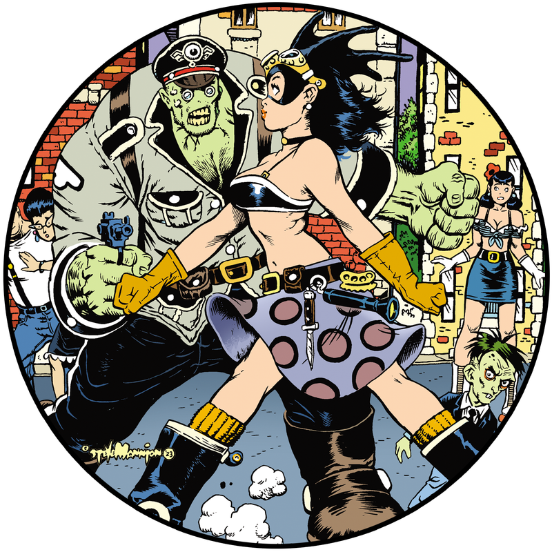 Fearless Dawn “The Bomb” #2A Die Cut Vinyl Sticker By Steve Mannion