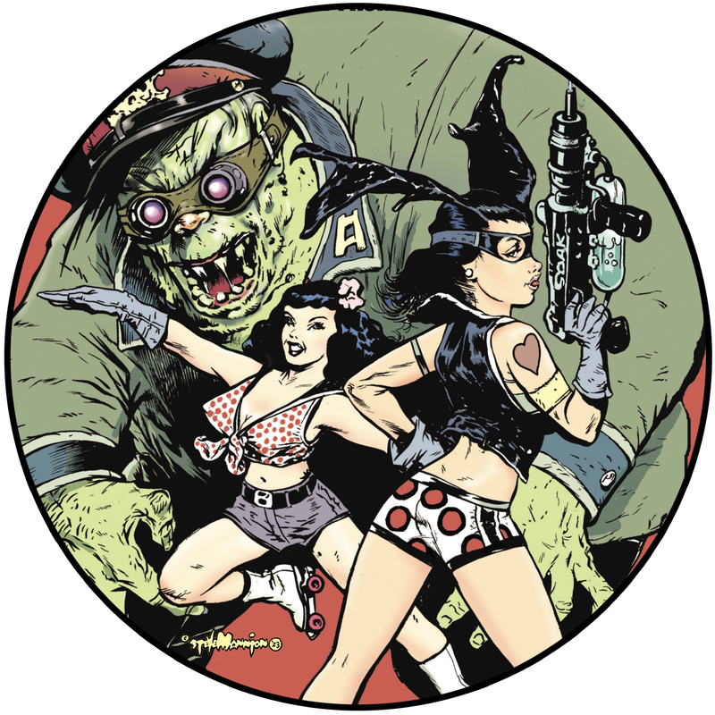 Fearless Dawn “The Bomb” #3B Die Cut Vinyl Sticker By Steve Mannion