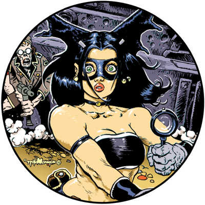 Fearless Dawn “The Bomb” #1B Die Cut Vinyl Sticker By Steve Mannion