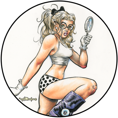 Fearless Dawn “The Bomb” #2B Die Cut Vinyl Sticker By Steve Mannion