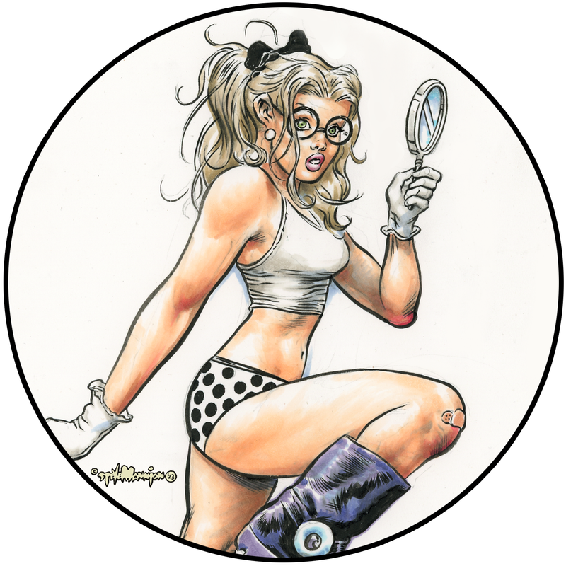 Fearless Dawn “The Bomb” #2B Die Cut Vinyl Sticker By Steve Mannion