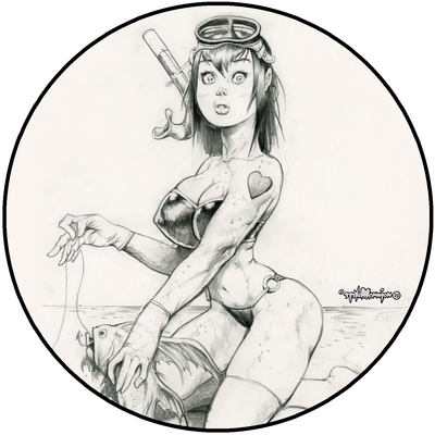 Fearless Dawn “The Bomb” #3C Die Cut Vinyl Sticker By Steve Mannion