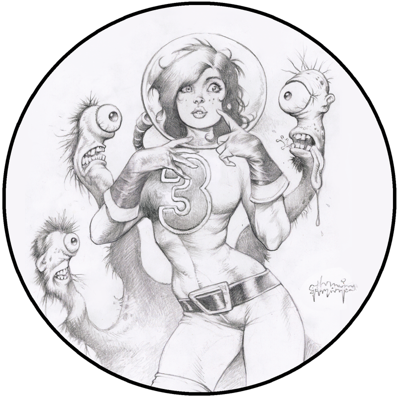 Fearless Dawn “The Bomb” #3D Die Cut Vinyl Sticker By Steve Mannion