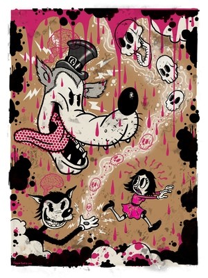 Molly&#39;s Nightmares 12&quot; x 18&quot; four-color silk screen print