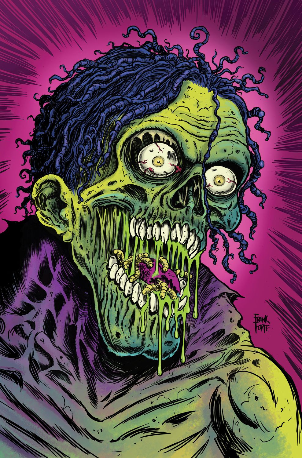 ZOMBIE TERRORS: UNDEAD SPECIAL #1J (Frank Forte) "SCREAMING" METAL (MR)