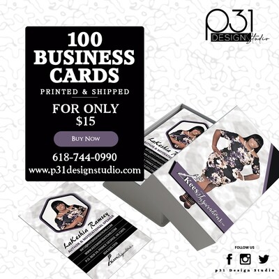 100 Business Card Printing & Shipping