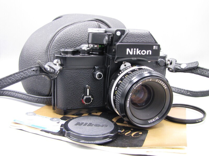 Nikon F2 35mm SLR Camera w 1:2/50 Clad Seals Battery Tested