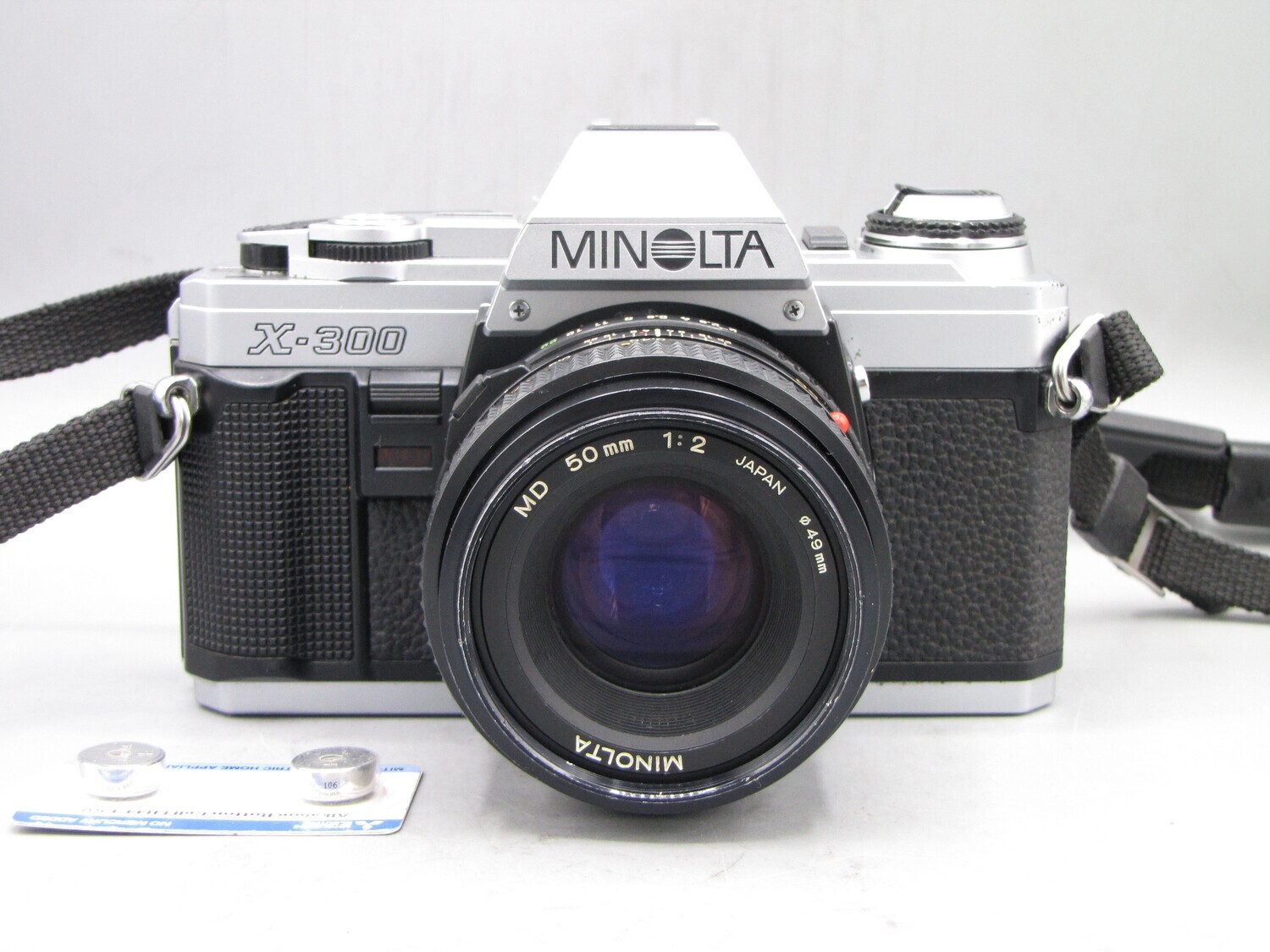 Minolta X-300 35mm SLR Camera w 1.7/50 Clad Seals Battery Tested