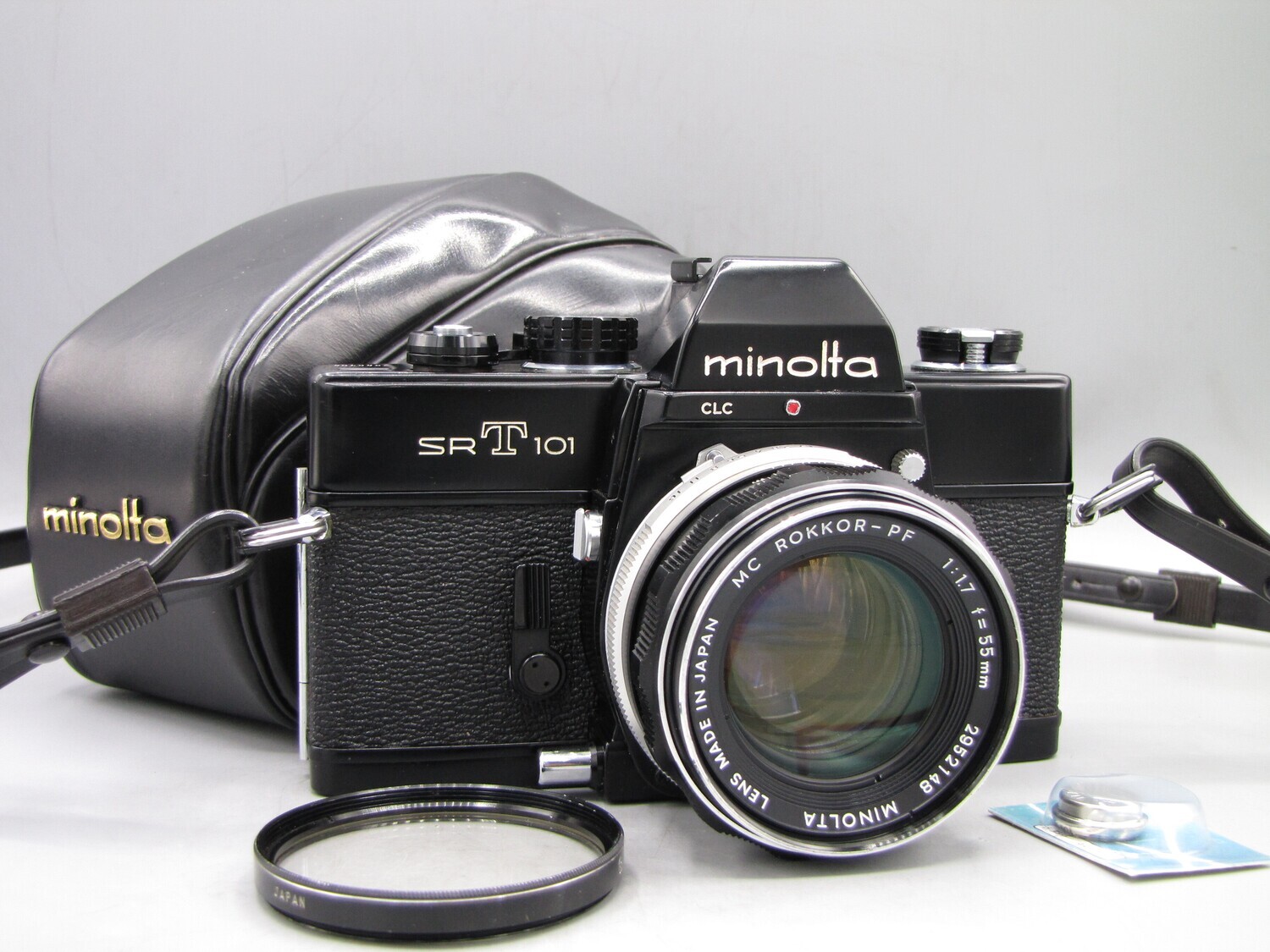 Minolta SRT101 35mm SLR Camera w 1.7/50 Clad Seals Battery Tested