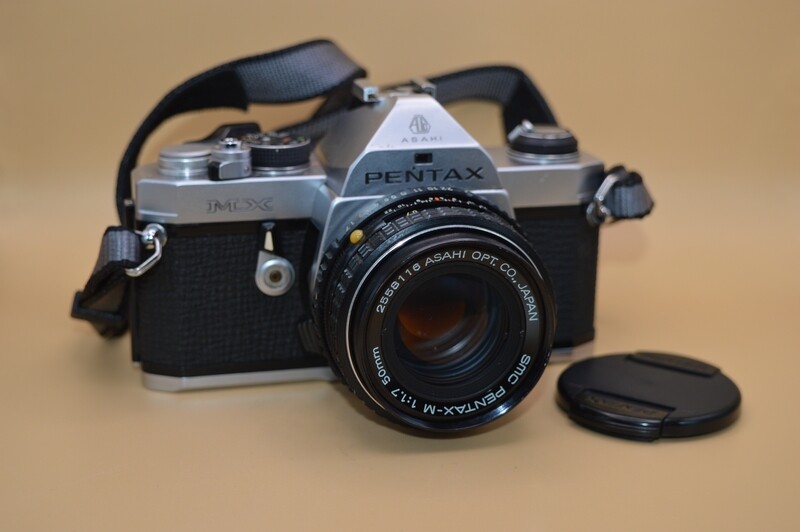 Pentax MX 35mm Film Camera w 1:7/50 Lens Clad Seals - As Is