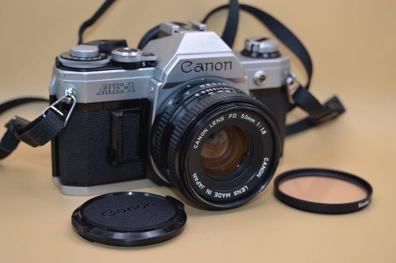Canon AE1 SLR Camera w 1.8 50mm Lens as is Untested