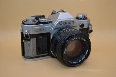 Canon AE-1 SLR 35mm camera for parts or repairs