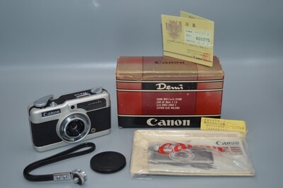 Vintage Canon Demi 2 35mm Half Frame Film Camera complete with Documents