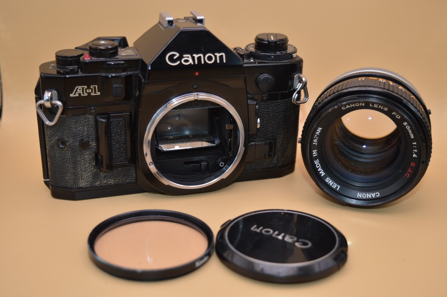 Vintage Canon AE1 SLR 35mm Film Camera Good Condition