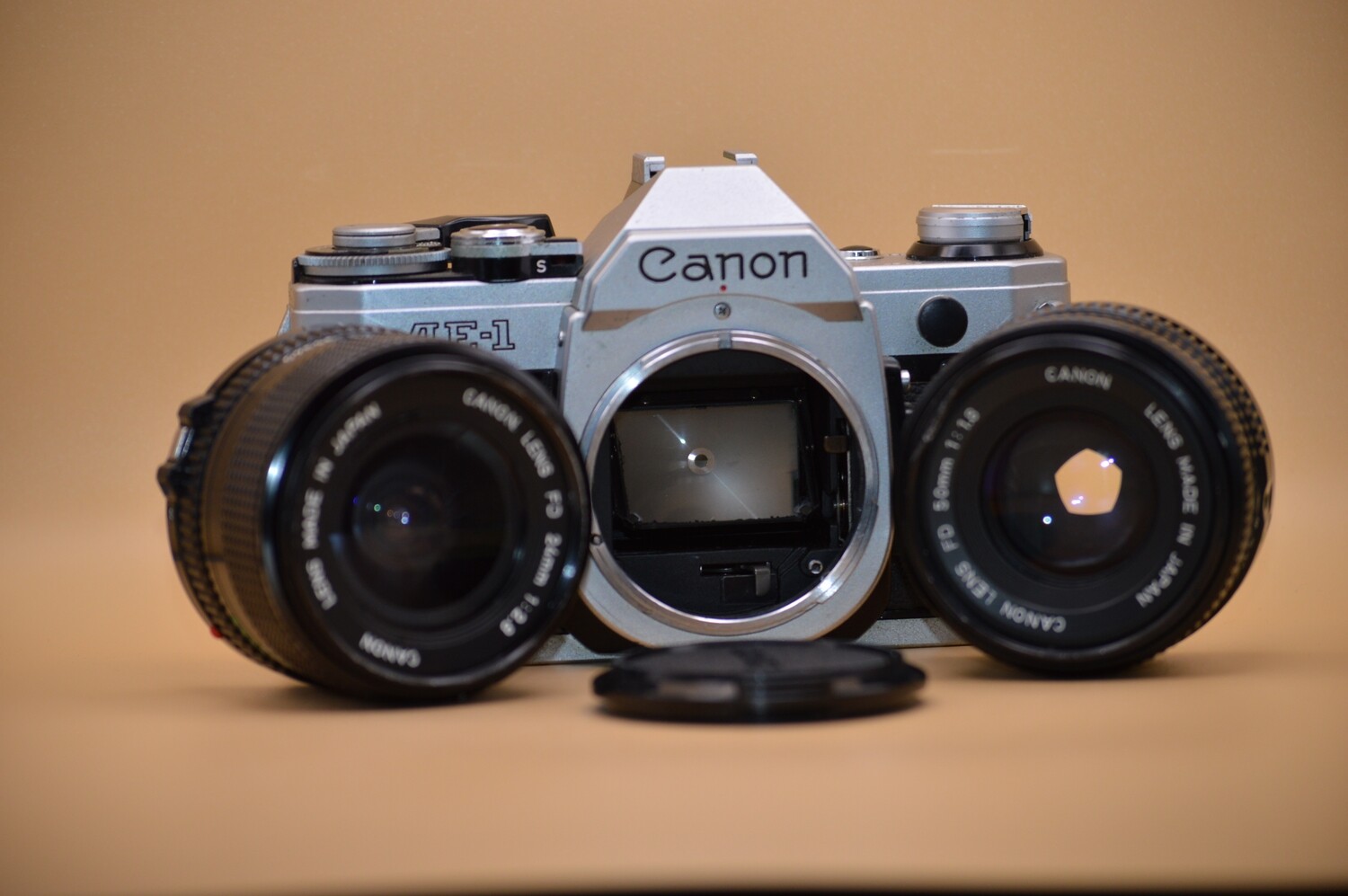Vintage Canon AE1 SLR 35mm Film Camera in good condition