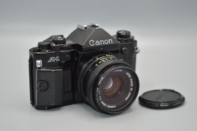 Canon A1 35mm SLR Film Camera Black Fully Serviced * READ*