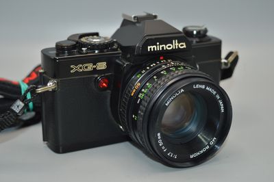 Vintage Minolta XG-S 35mm Film Camera Black Working 8029848