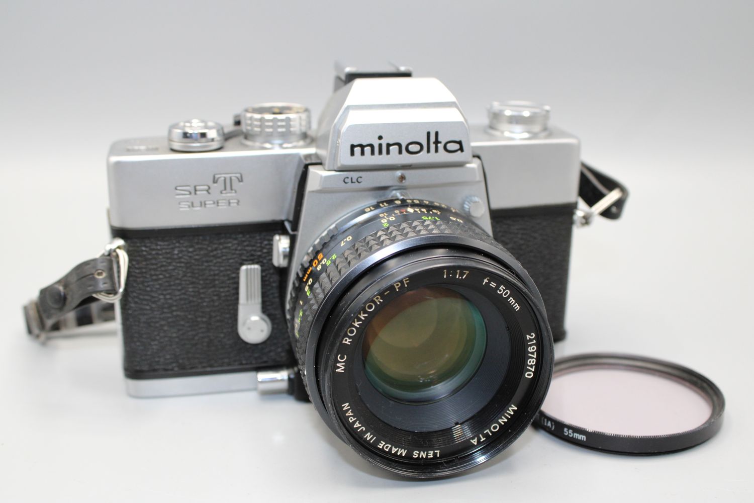 Minolta SRT101 35MM SLR CAMERA W 50MM LENS CLAD TESTED