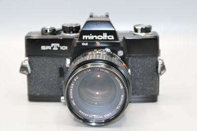 MINOLTA SRT 101 SLR 35MM FILM CAMERA WITH 1.4 50MM LENS BLACK