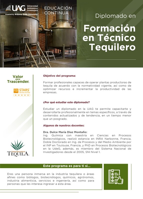 Diplomado en Formación en Técnico Tequilero