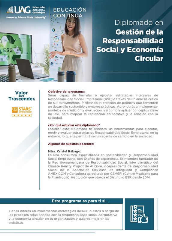 Diplomado en Gestión de la Responsabilidad Social y Economía Circular